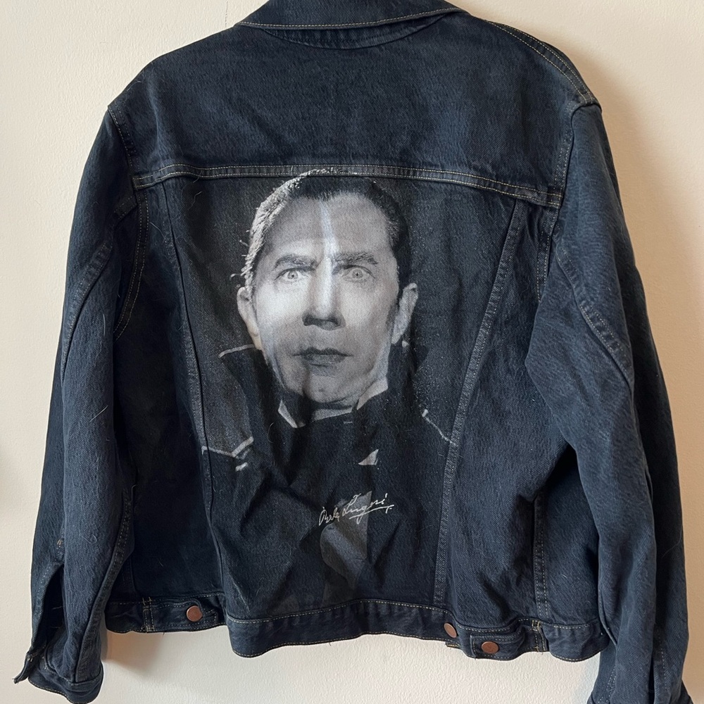 Creepy Co. Bela Lugosi Limited Edition Black Denim Jacket
